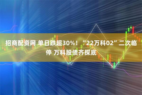 招商配资网 单日跌超30%！“22万科02”二次临停 万科股债齐探底