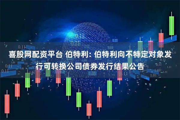 喜股网配资平台 伯特利: 伯特利向不特定对象发行可转换公司债券发行结果公告