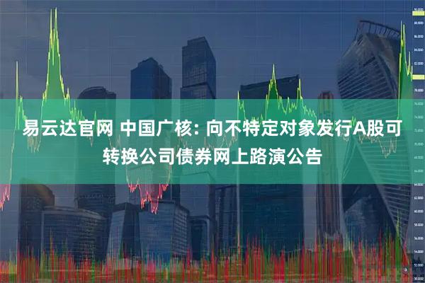 易云达官网 中国广核: 向不特定对象发行A股可转换公司债券网上路演公告