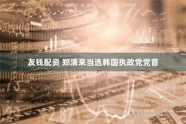 友钱配资 郑清来当选韩国执政党党首