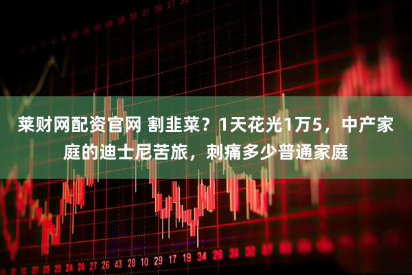 莱财网配资官网 割韭菜？1天花光1万5，中产家庭的迪士尼苦旅，刺痛多少普通家庭